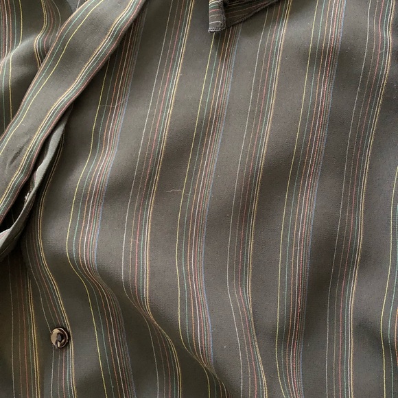 Vintage Sheer Rainbow Striped Bow Secretary Blouse - Picture 5 of 5